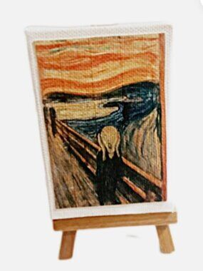 ACEO Print on Canvas, The Scream by Munch, Famous Art